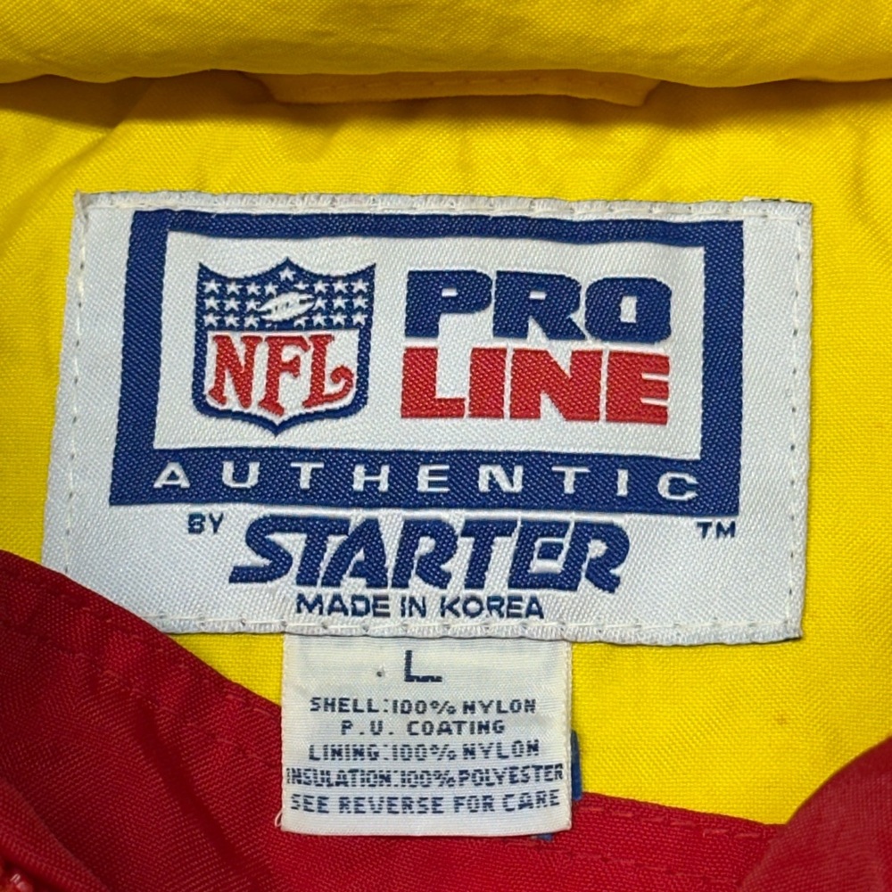 Vintage Starter Kansas City Chiefs Pullover Jacket NFL Pro Line 90s - Picture 2 of 13